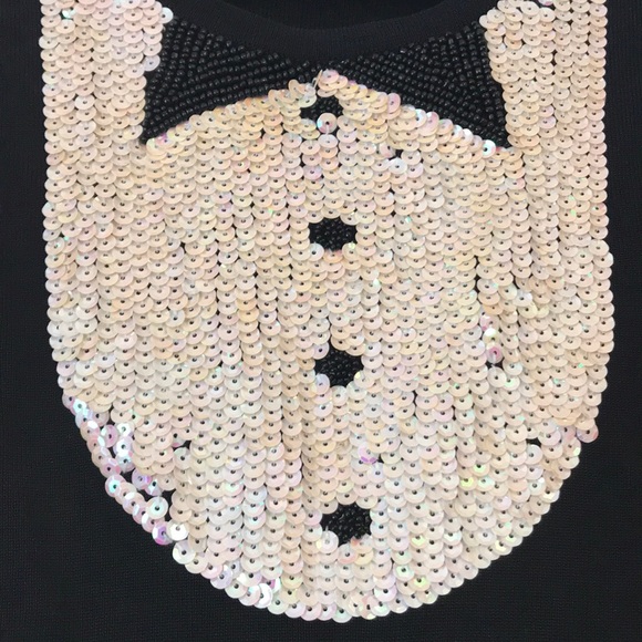 Black tie sequin top - Picture 4 of 4